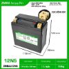 Bình Ắc Quy ZMax Pin Lithium LifePO4 12V 6Ah, Cân bằng chủ động ZMBAL12V6-12N5 Dùng Cho Xe Máy
