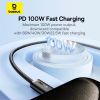CĂ¡p Sáº¡c Nhanh Baseus Dynamic 3 Series Fast Charging Data Cable Type-C to Type-C 100W 2m Cluster Black CB000067