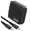Sáº¡c Nhanh Rewoda RWD100B 100W Gan III QC3.0 PPS 4 USB Type-C - mĂ u Ä‘en