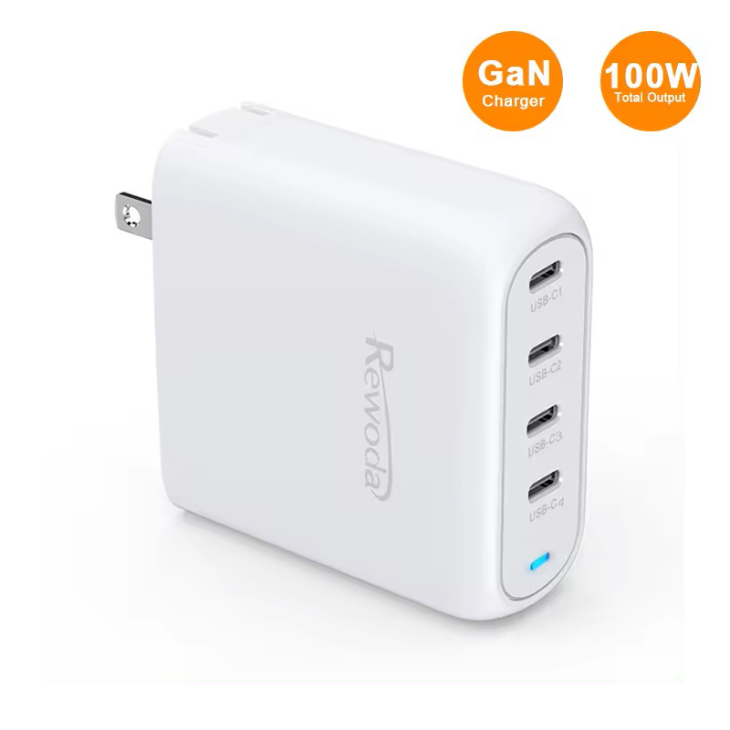 Sạc Nhanh Rewoda RWD100B 100W Gan III QC3.0 PPS 4 USB Type-C