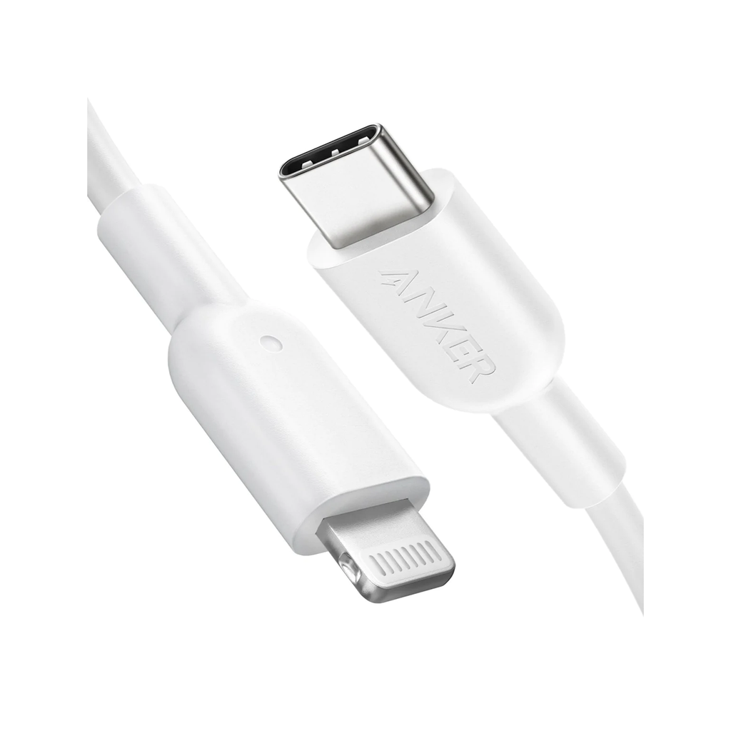 Cáp sạc nhanh USB Type C to Lightning Anker A8633 PowerLine II dài 1.8m màu trắng
